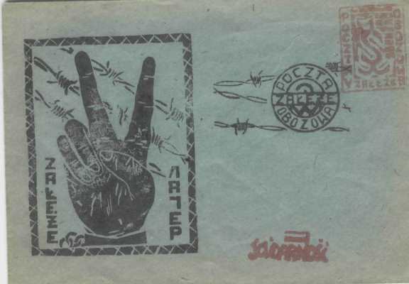 Koperta poczty obozowej z Załęża