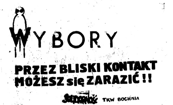Ulotka wzywająca do bojkotu wyborów
